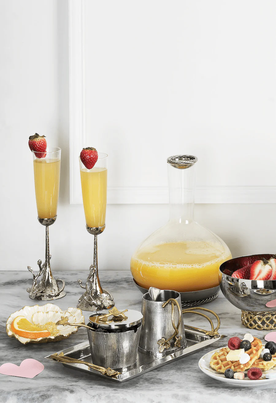 White Orchid Toasting Flute Set - Image 5