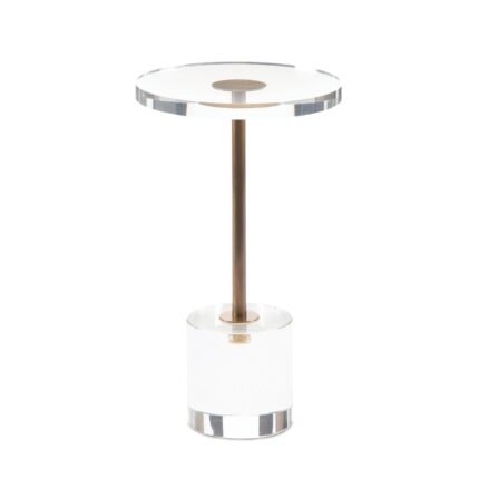 Brass And Acrylic Martini Side Table