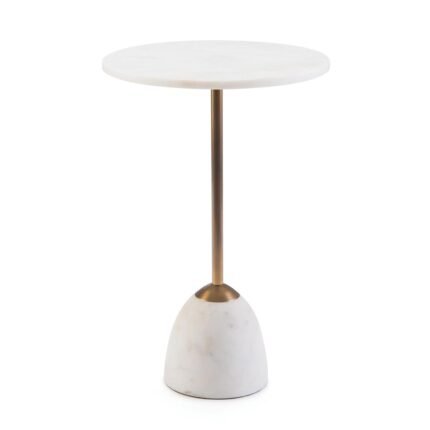 Brass And Marble Martini Side Table