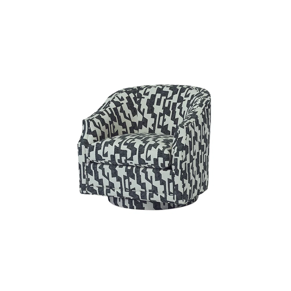 Massoud Carly Swivel Barrel Chair