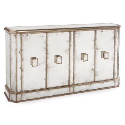 Juno Four-Door Foxed Mirror Credenza