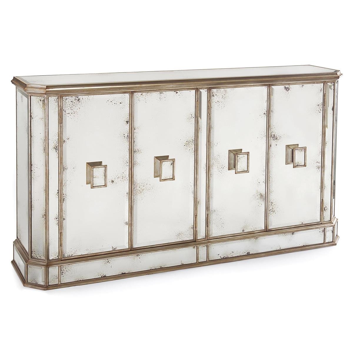 Juno Four-Door Foxed Mirror Credenza