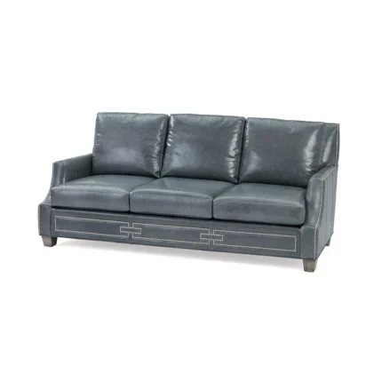 Massoud Lola 90 Genuine Leather Recessed Arm Sofa