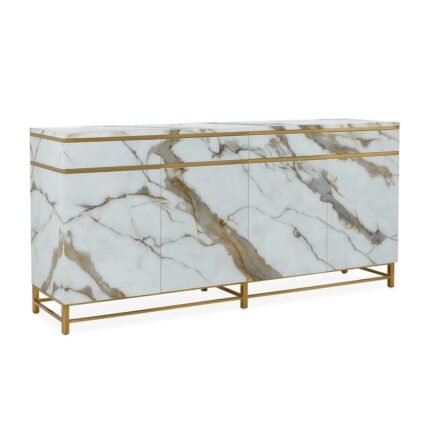 Marbled Four-Door Sideboard