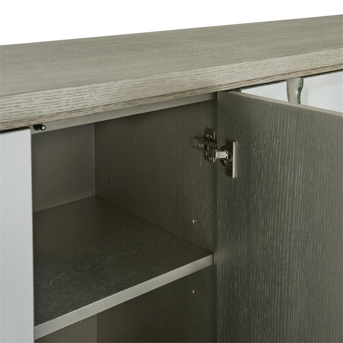 Ravine Six-Door Credenza, Silver - Image 5