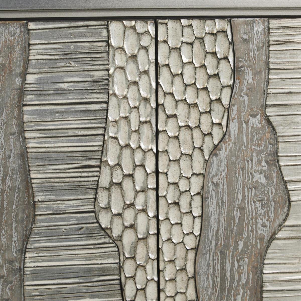 River's Edge Four-Door Credenza, Silver - Image 3