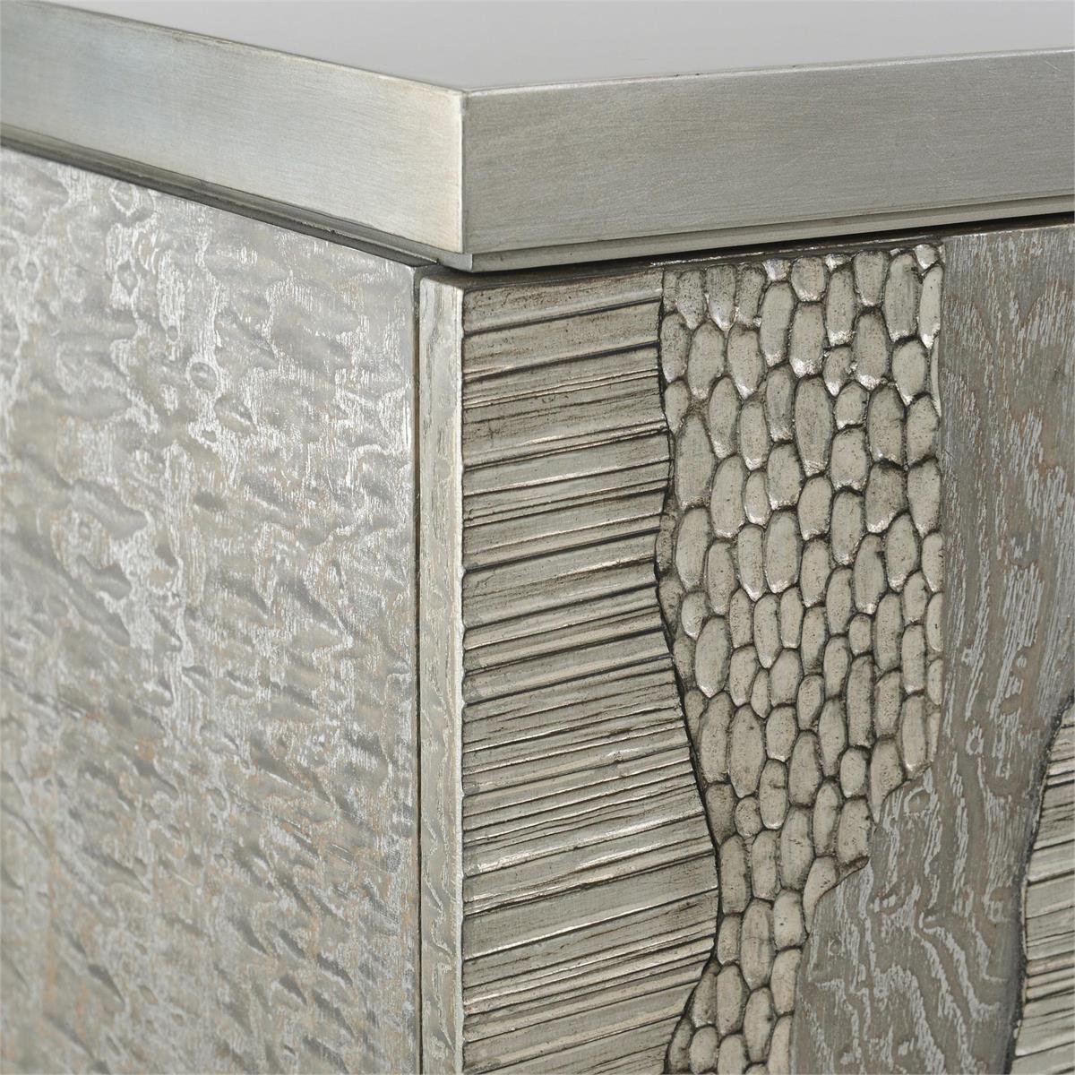 River's Edge Four-Door Credenza, Silver - Image 4