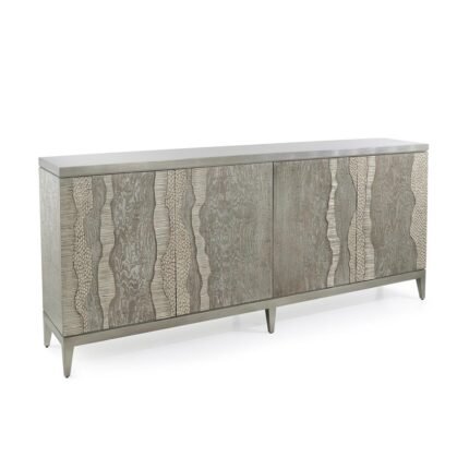 River's Edge Four-Door Credenza, Silver