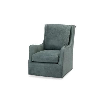 Massoud Slater Leather Swivel Chair