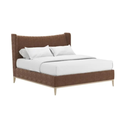 ART Furniture Edwin King Wing Shelter Uph Bed-Suede