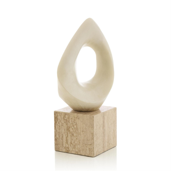 John Richard Abstract Loop Sculpture on Marble - Image 2