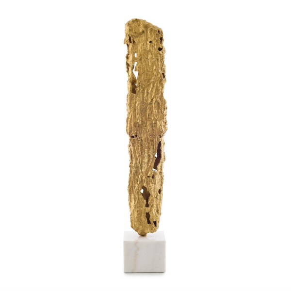 John Richard Brass Hollow Sculpture on Marble - Image 3