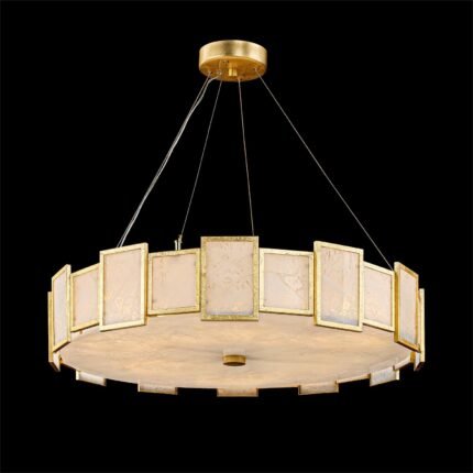 John Richard Calcite Panel Six-Light Chandelier