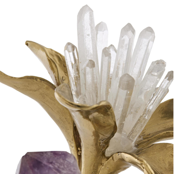 John Richard Embellished Blossom Sculpture on Crystal - Image 7