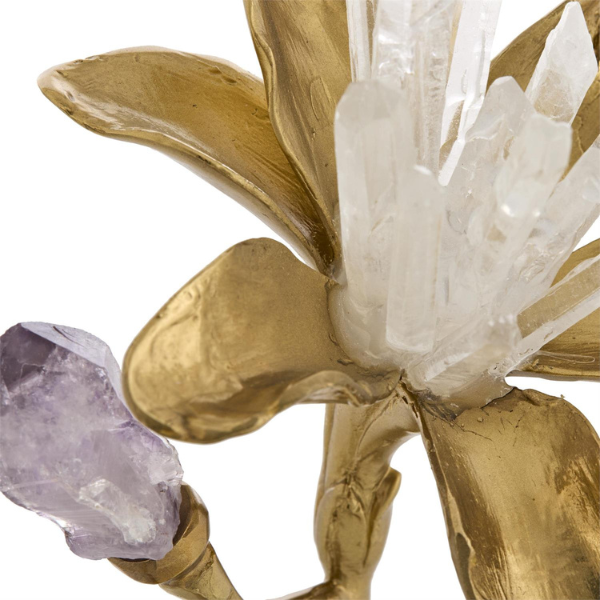 John Richard Embellished Blossom Sculpture on Crystal - Image 3