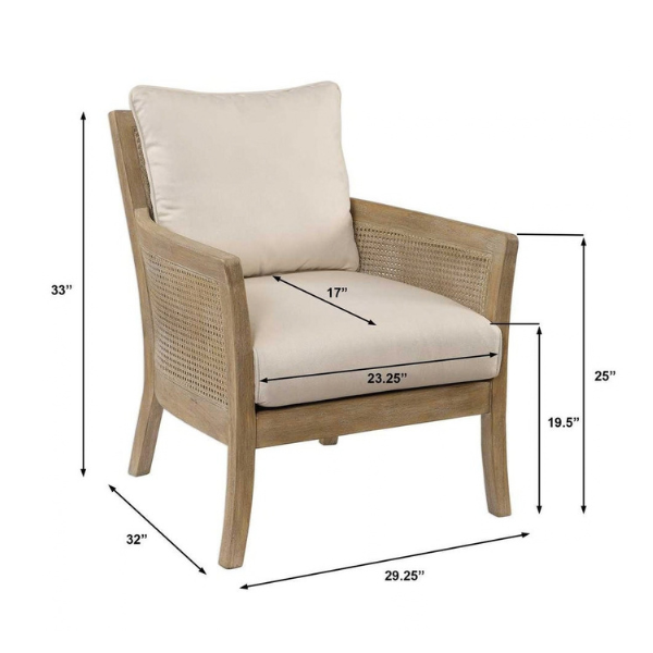 Uttermost Encore Armchair, Natural - Image 9