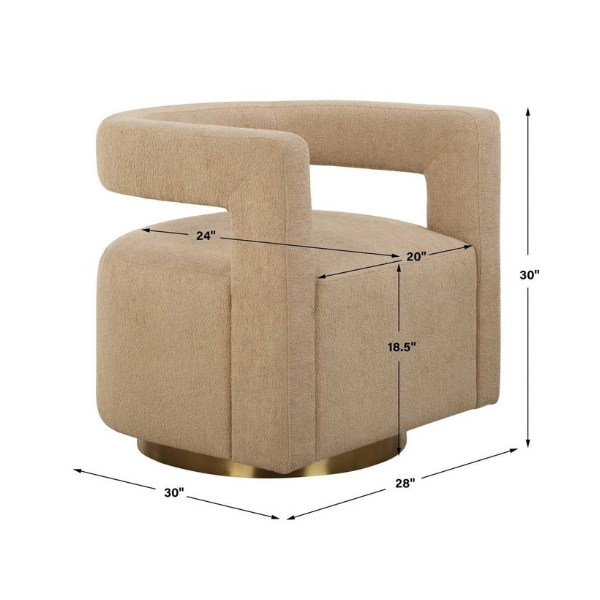 Uttermost Grounded Swivel Chair - Image 10
