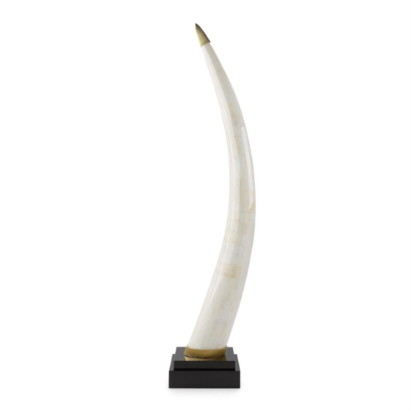 John Richard Jade Tusk Sculpture on Marble