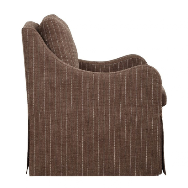 Uttermost Luisa Swivel Chair, Teak Stripe - Image 5