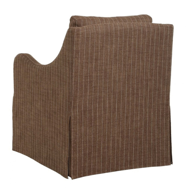 Uttermost Luisa Swivel Chair, Teak Stripe - Image 7