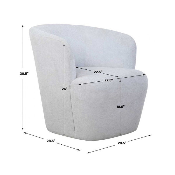 Uttermost Mist Swivel Chair - Image 8
