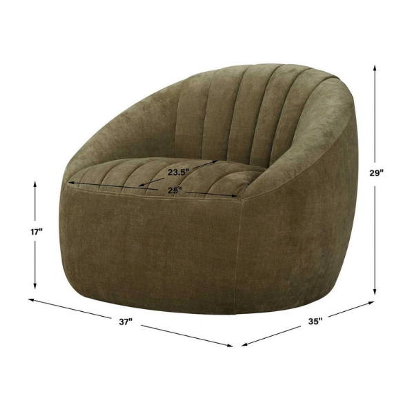 Uttermost Narrows Swivel Chair - Image 9