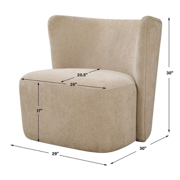 Uttermost Outlook Swivel Chair, Sand - Image 9