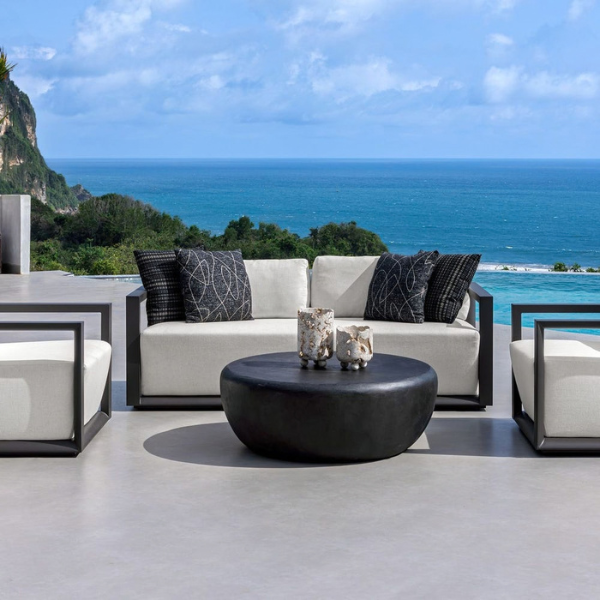 Uttermost Remsen Outdoor 3 Seater Sofa - Image 3