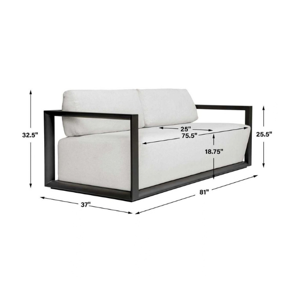Uttermost Remsen Outdoor 3 Seater Sofa - Image 9