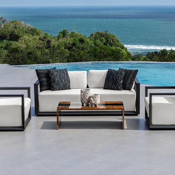 Uttermost Remsen Outdoor 3 Seater Sofa - Image 2