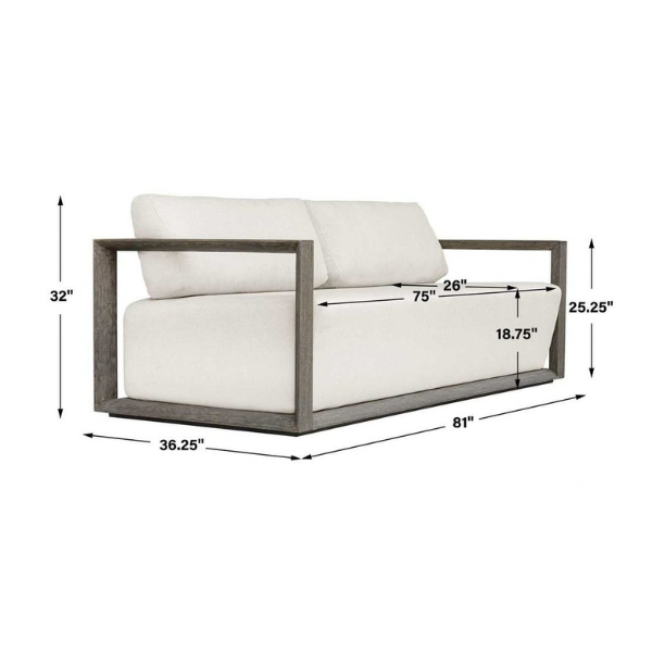 Uttermost Remsen Outdoor 3 Seater Sofa - Image 23