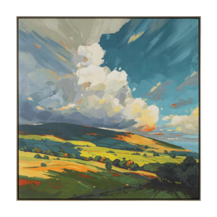 John Richard Sarah Thomas' Golden Pastures in a Classic Sterling Floater Frame