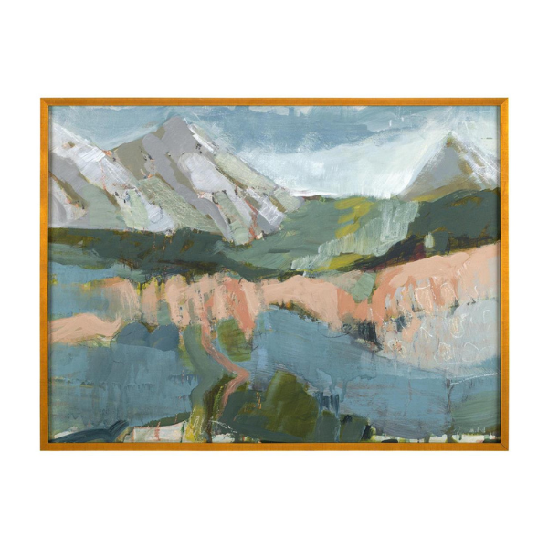 John Richard Shelley Bolton's Peaks in a Gold Amber Gallery Frame
