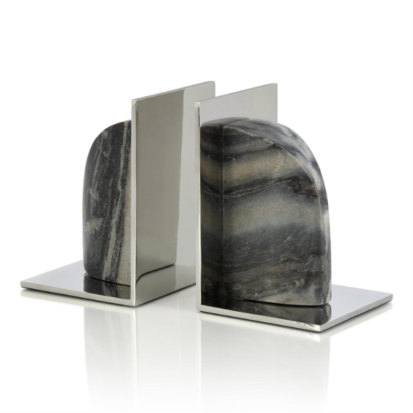 John Richard Stone Arc Bookends - Set of 2