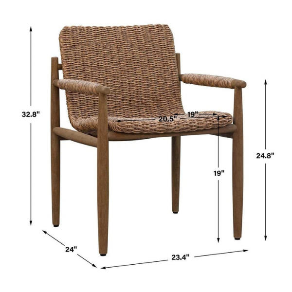 Uttermost Sumba Outdoor Dining Chair - Image 8