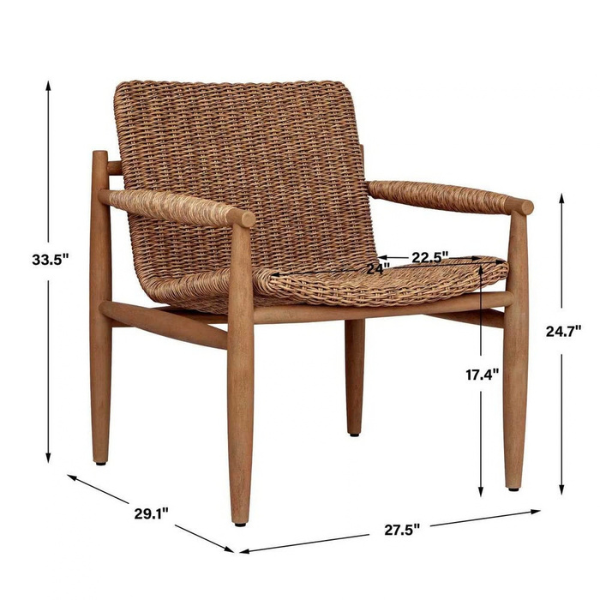 Uttermost Sumba Outdoor Lounge Chair - Image 9