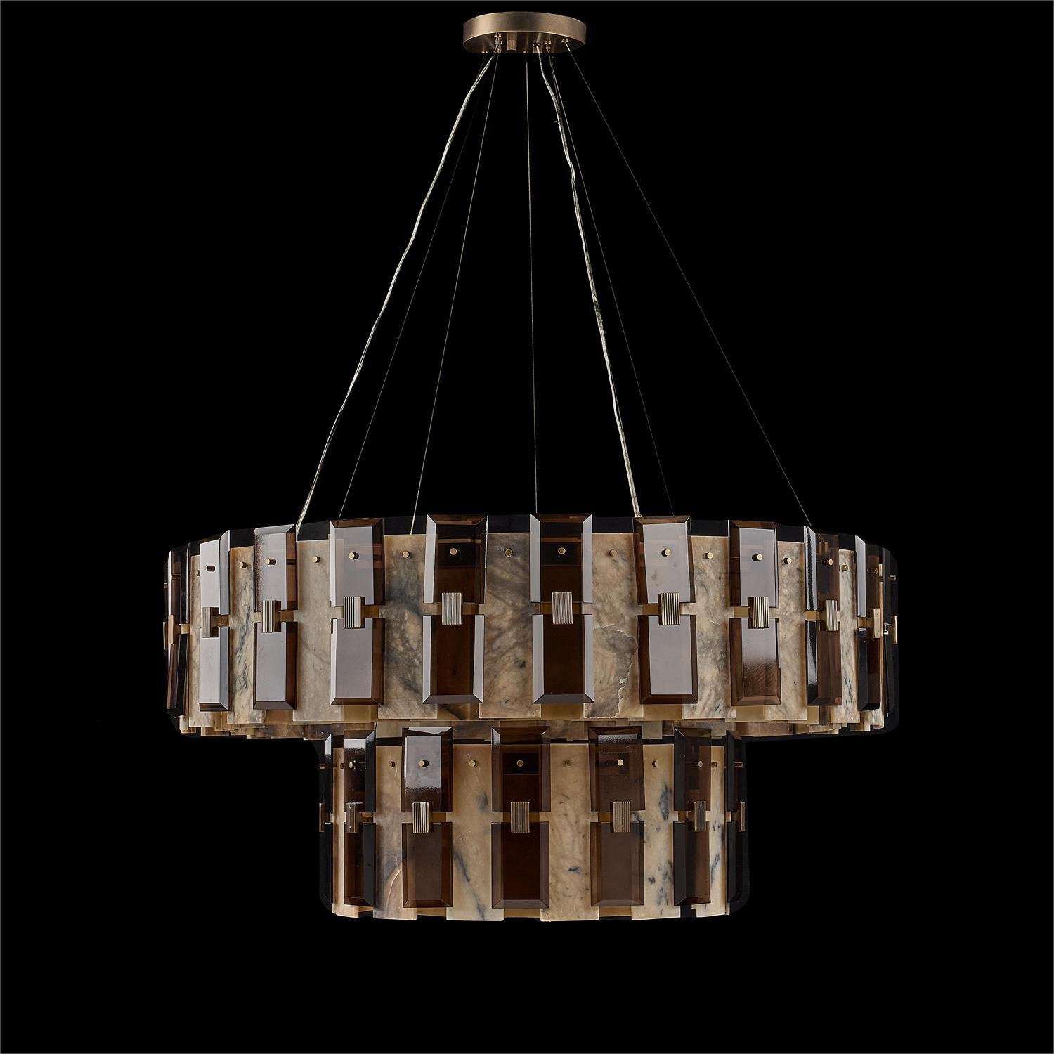 John Richard Tamboril Thirty-Eight-Light Two-Tier Chandelier - Image 2