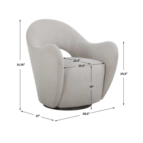 Uttermost Wander Swivel Chair - Image 11