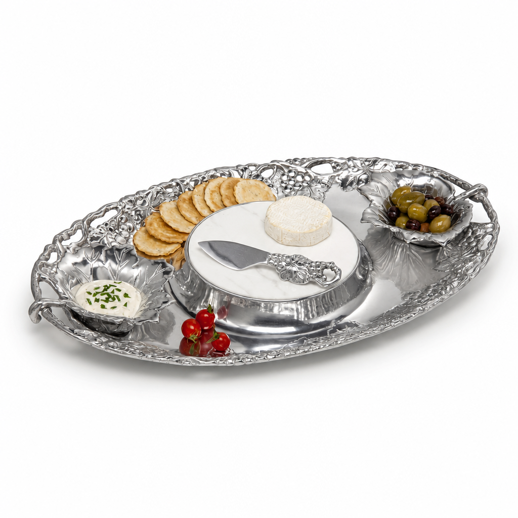Arthur Court Grape Tray Entertainment Set 5