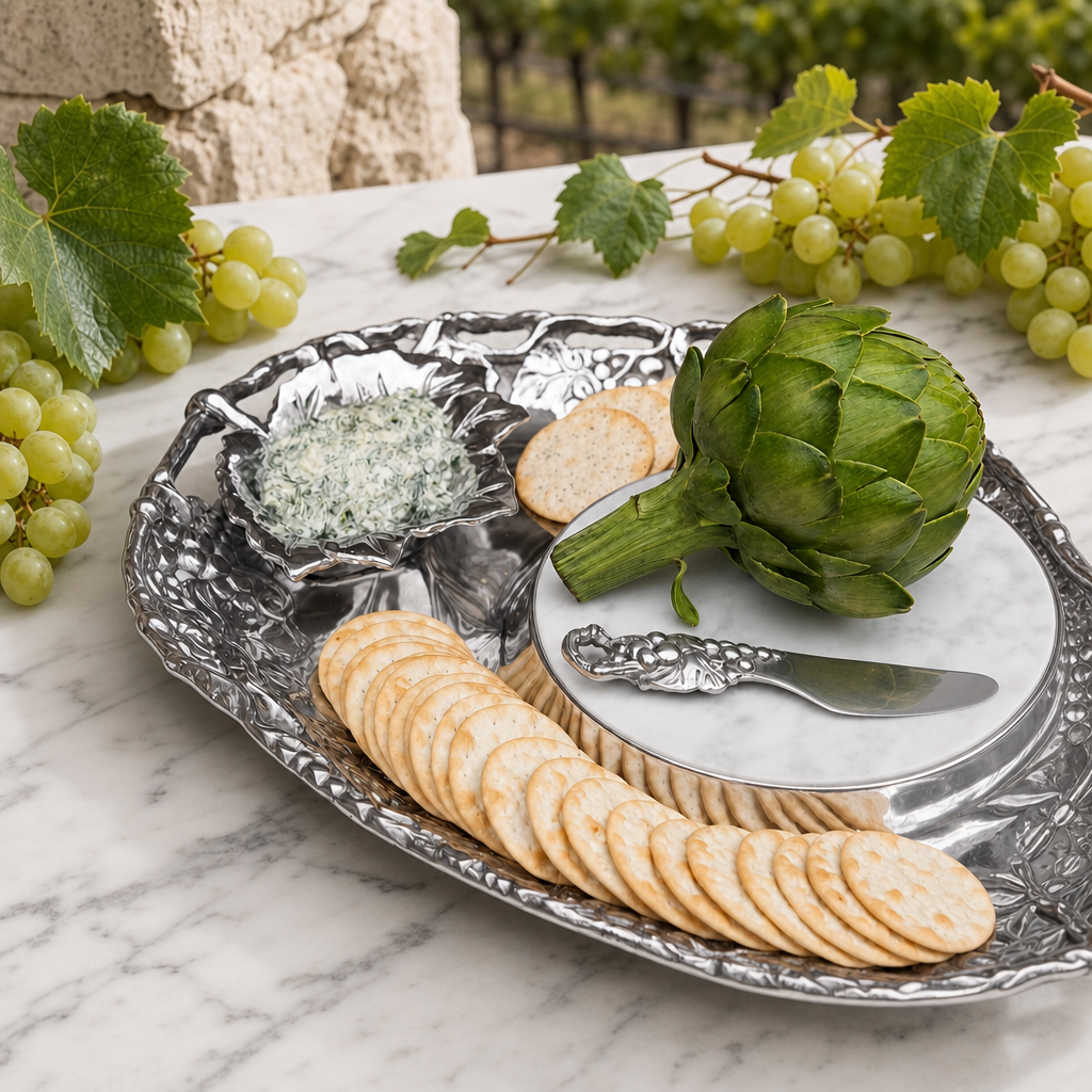 Arthur Court Grape Tray Entertainment Set 5 - Image 3