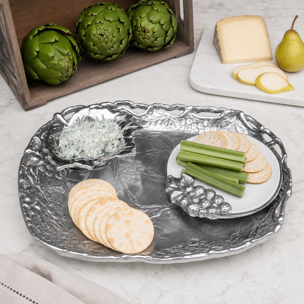 Arthur Court Grape Tray Entertainment Set 5 - Image 7