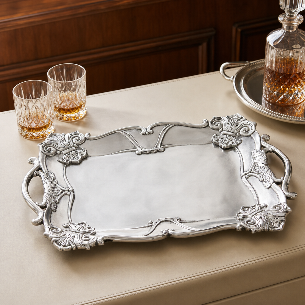 Arthur Court Fleur-De-Lis Rectangle Tray - Image 3