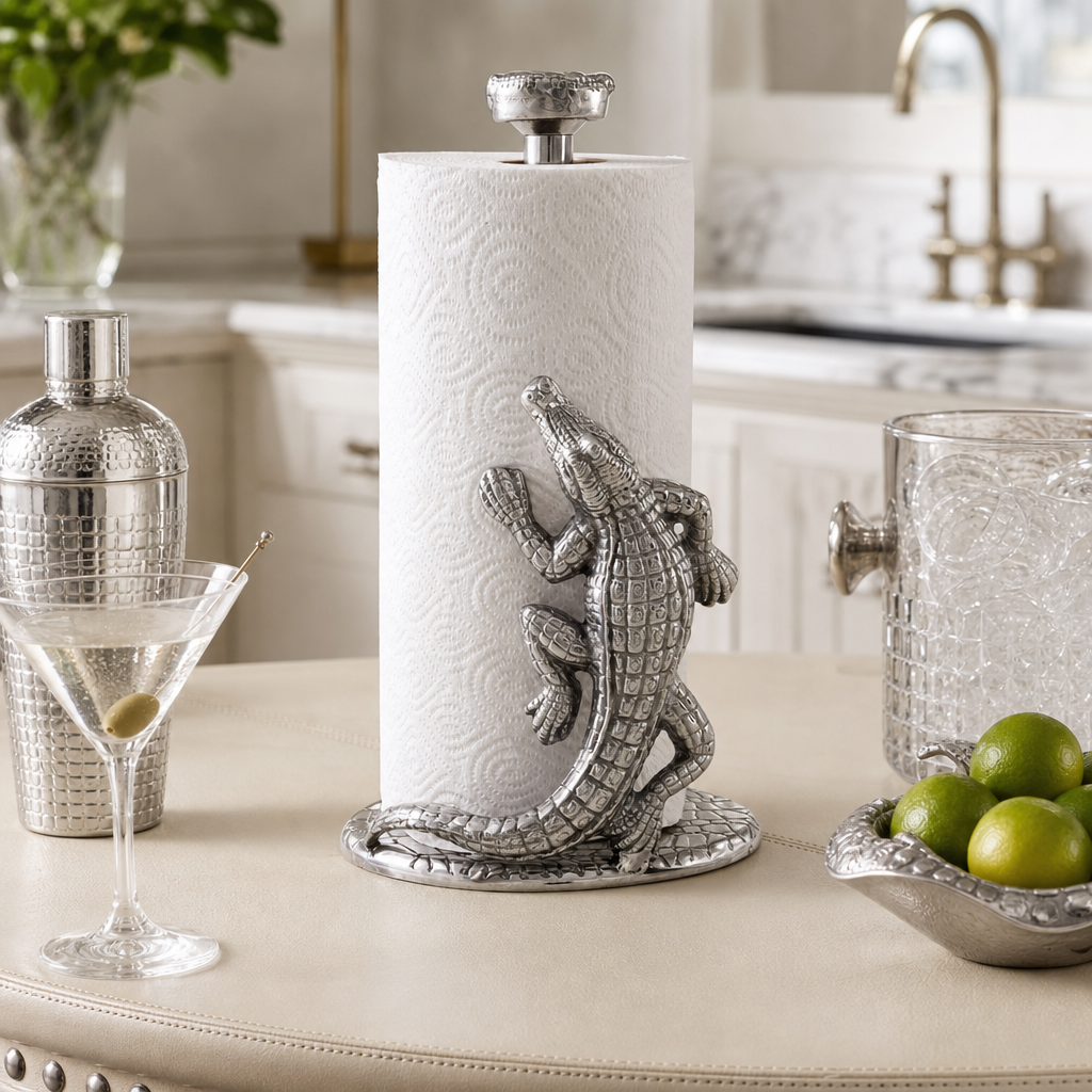 Arthur Court Alligator Paper Towel Holder - Image 2