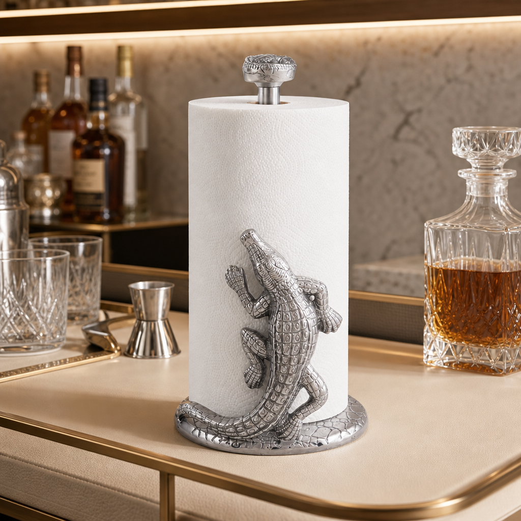 Arthur Court Alligator Paper Towel Holder - Image 3