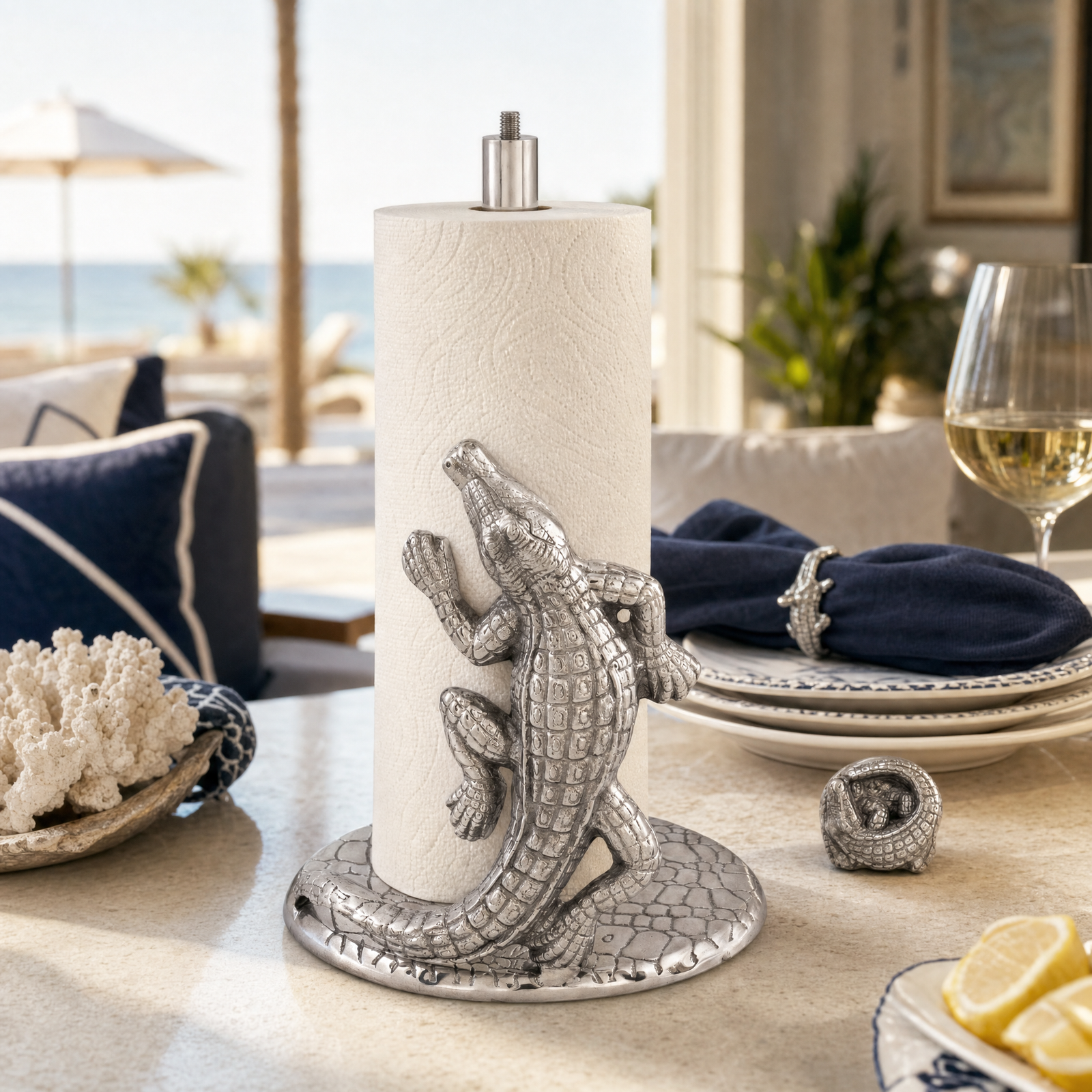 Arthur Court Alligator Paper Towel Holder - Image 6