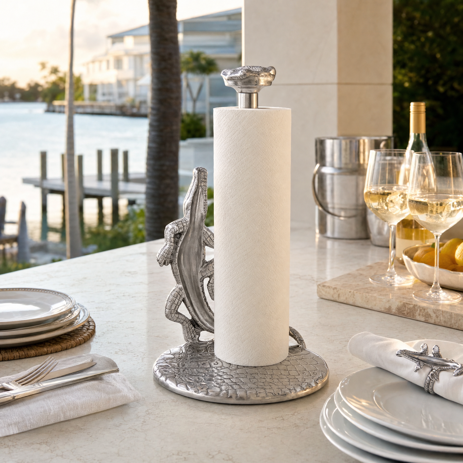 Arthur Court Alligator Paper Towel Holder - Image 7