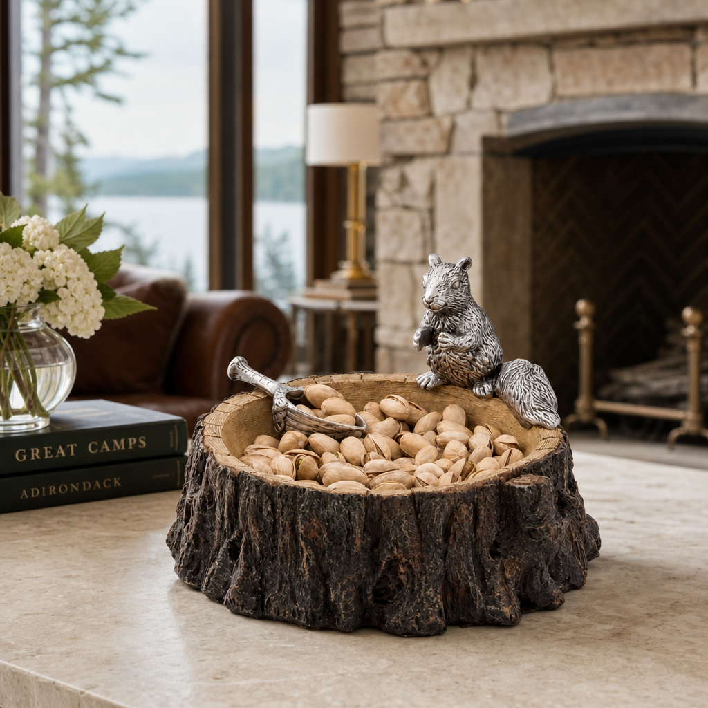 Arthur Court Standing Squirrel Nut Bowl - Image 4