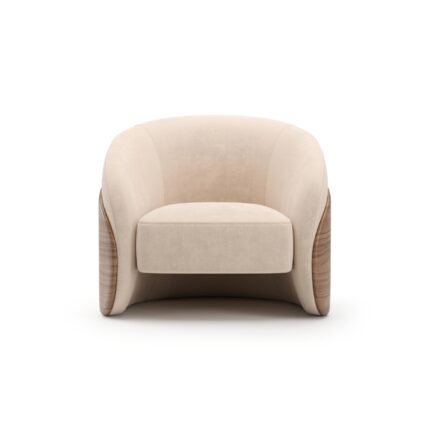 Caracole Fleur Wood Back Lounge Chair