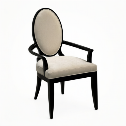 Boulevard Upholstered Arm Chair – Raven Black