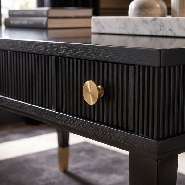 Boulevard Rectangular Cocktail Table – Raven Black